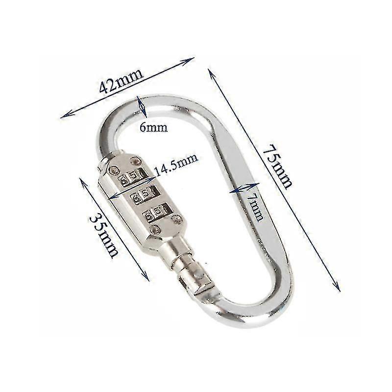 Firm Portable Luggage Padlock Keychain Zinc Alloy Security 3 Combination Travel Suitcase Luggage Security Password Lock Keyring