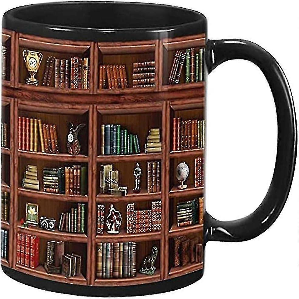 C-handle Coffee Mug Reading Literary Motivational Novelty Library Bookshelf Mug Bookworm Mug Book Lover Mug Family Friends Reader Bookworm