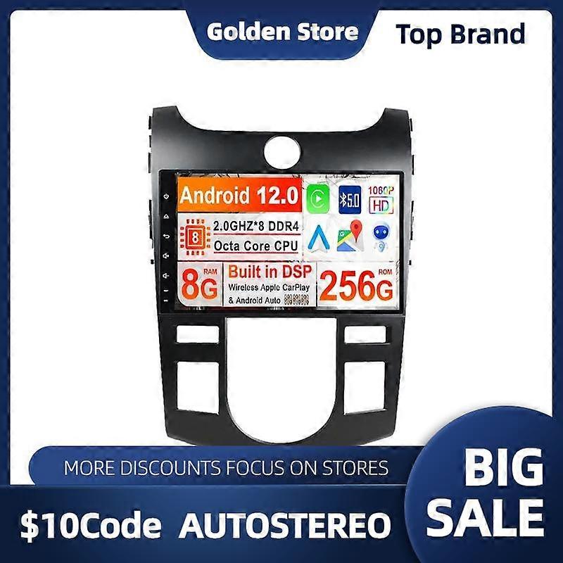 Android 13.0 8G+256GB Car DVD Player GPS Navigation For KIA CERATO/FORTE 2008-2012 Auto Radio Stereo Head Unit Multimedia Player