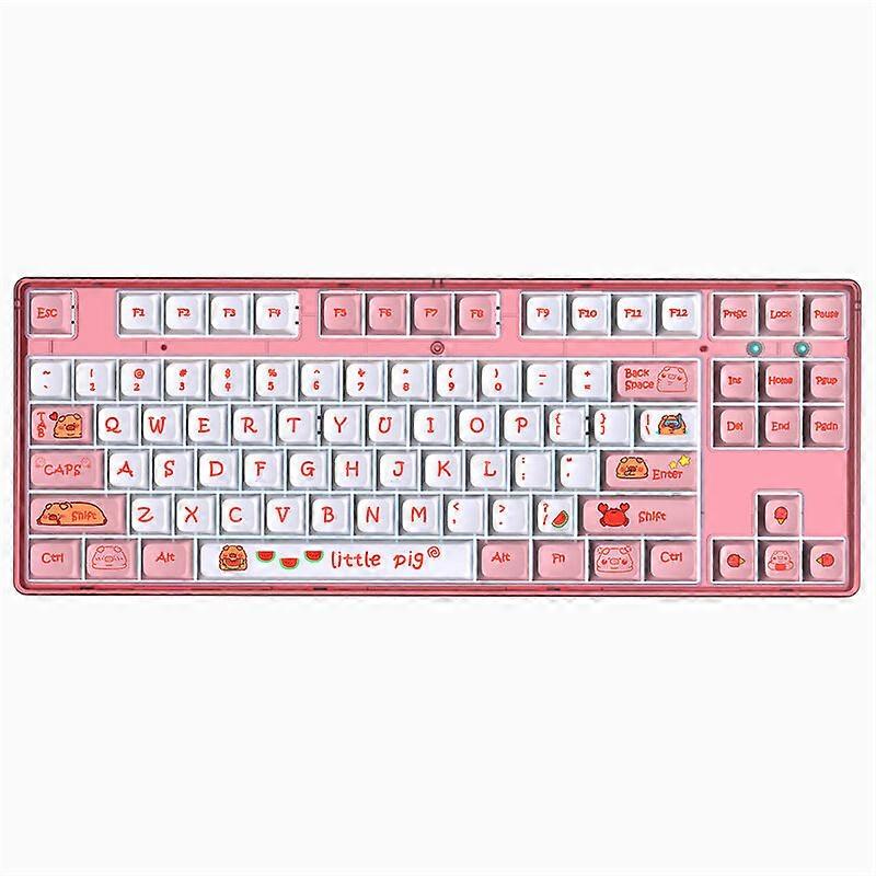 Hxsj L600 87 tangenter Trådbundet Mekaniskt Speltangentbord Hot Swappable Red Switch Pbt Sublimation Keycaps Rgb Type-c Wired Gaming Keyboard För Pc Office Gam
