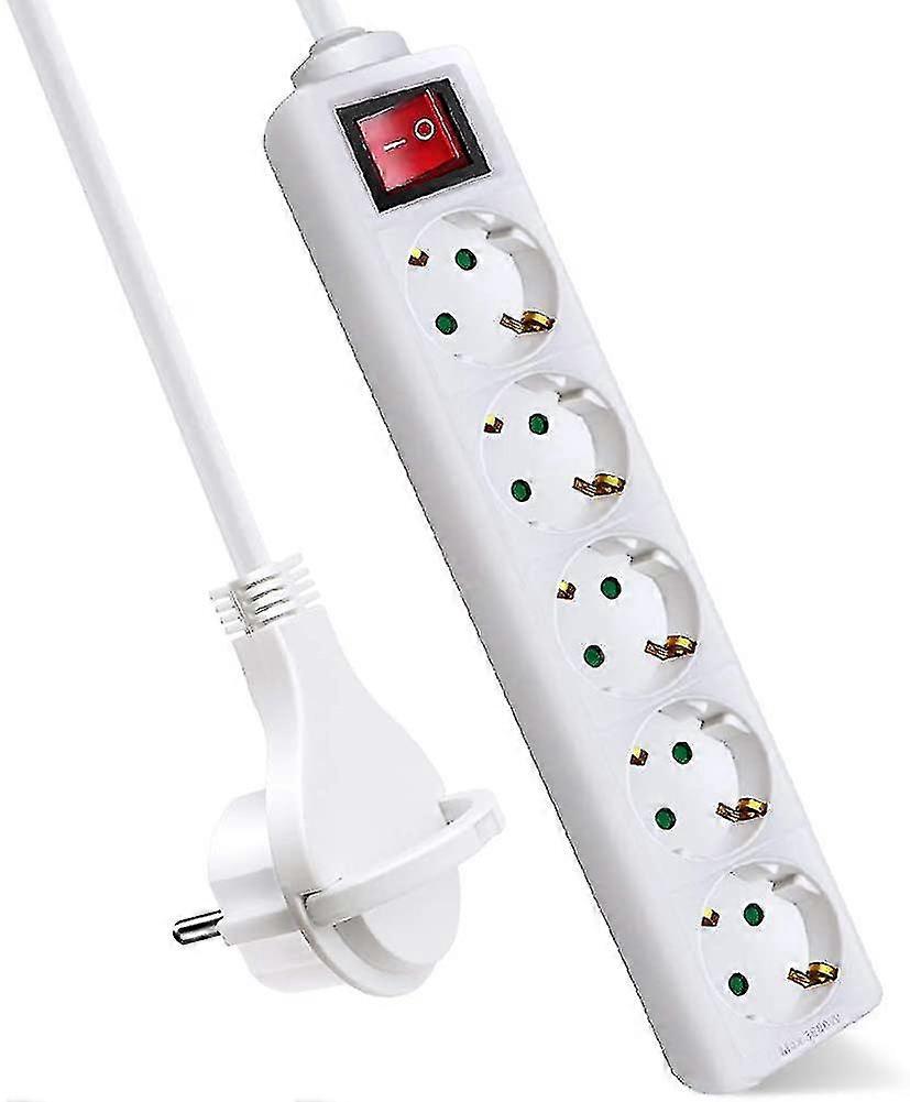 5-way Socket Strip (multiple Socket With Save Energy Switch To Save Electricity
