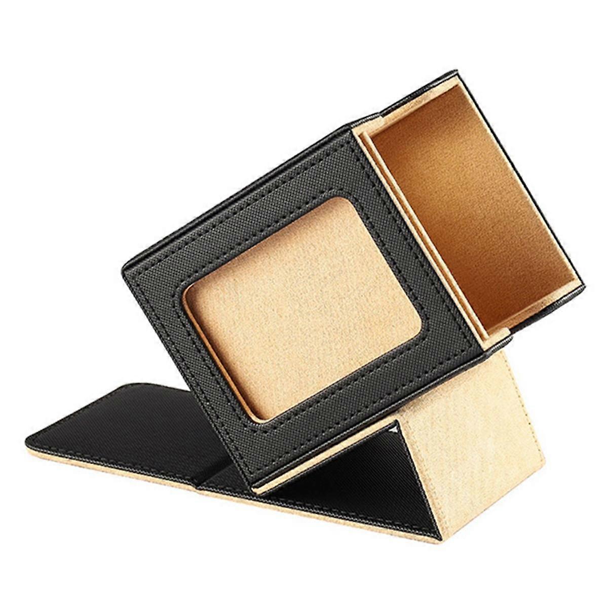 Kaart Opbergdoos voor Trading Cards, Card Deck Box met Display Window Kaart Deck Case Card Deck Box Khaki