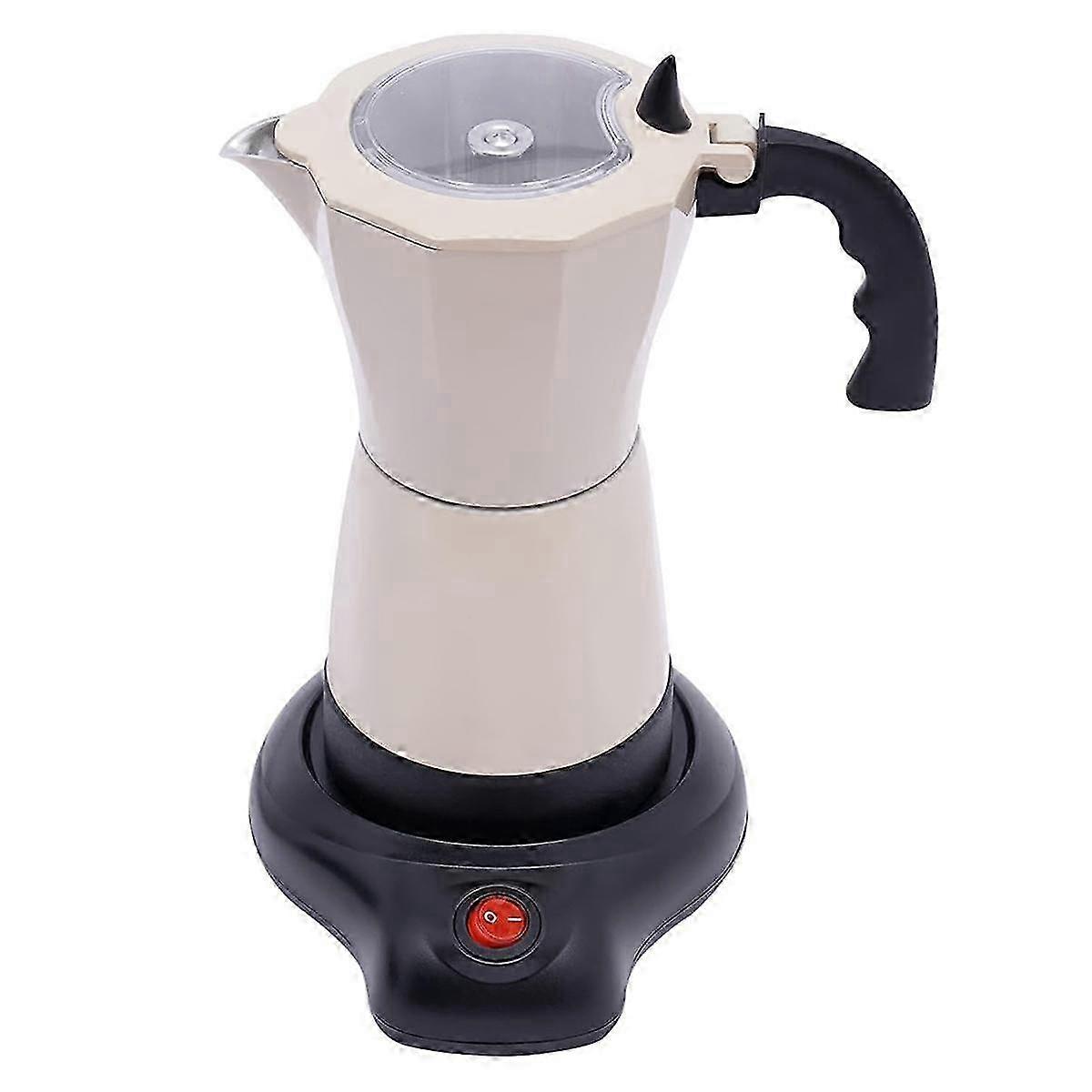 Stovetop Espresso Machine with Electric Heating Plate Espresso Maker for Induction Cooker Espresso 6 Cups EU Plug