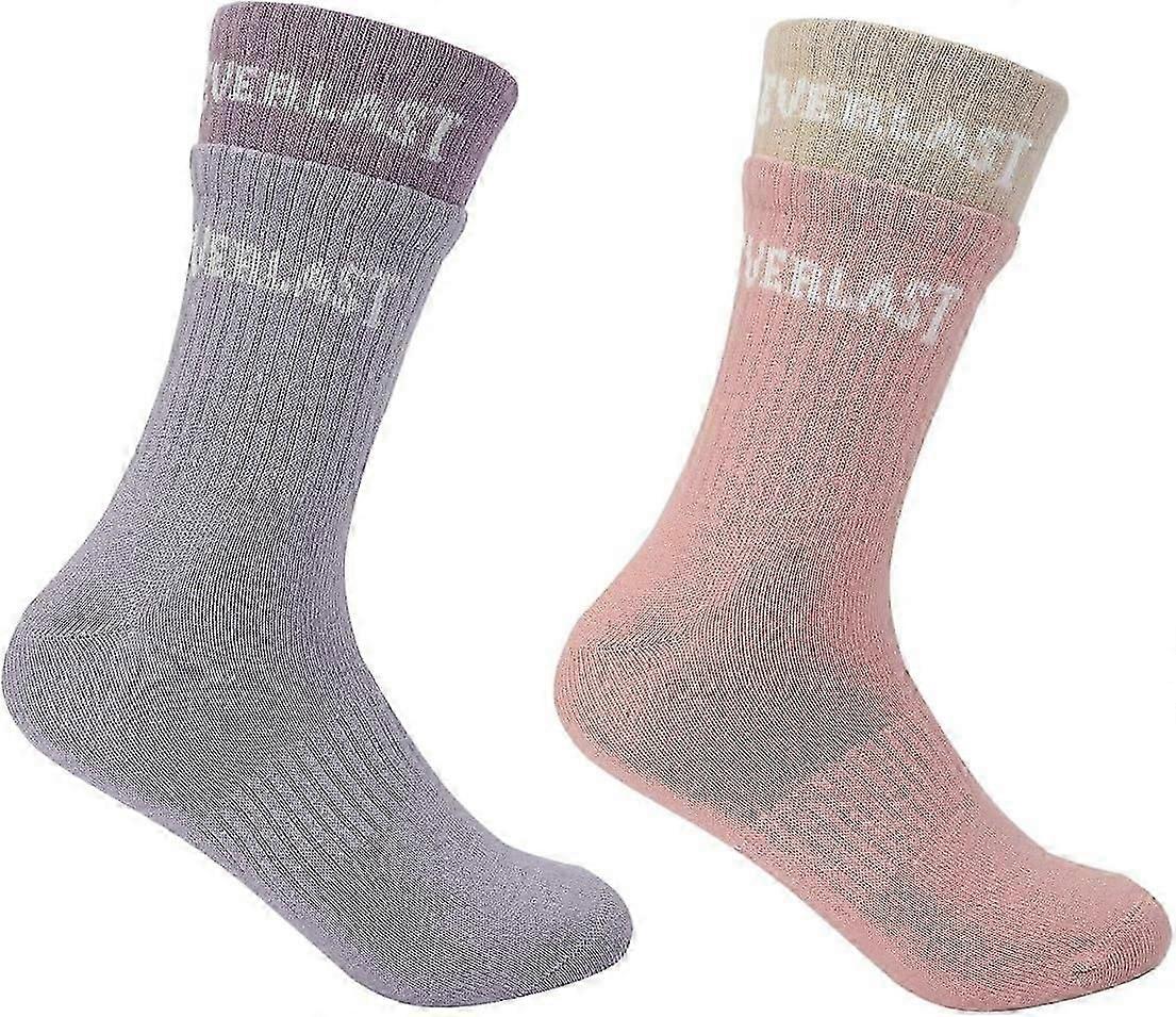 Womens Rib Crew 2 Pack Socks