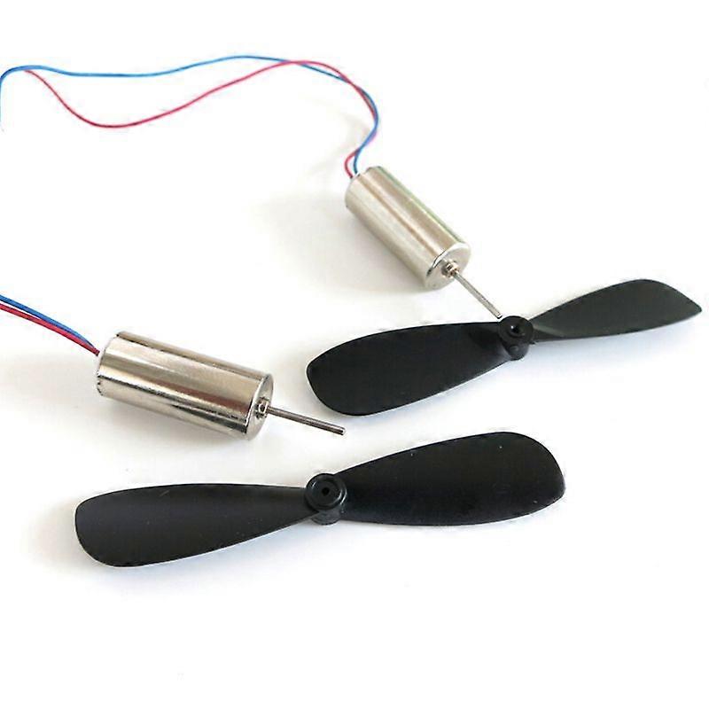 Részletek ról 2 db 3,7 V 48000 fordulat / perc elektromos repülőgép mag nélküli motor + légcsavar Rc játékhoz