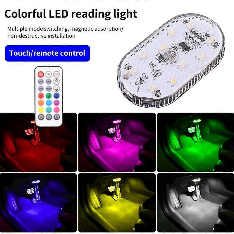 Auto Interieur Mini Light Touch Ambient Light Auto Dak Plafond Reading Lamp Led Auto Styling Touch Night Light Usb opladen
