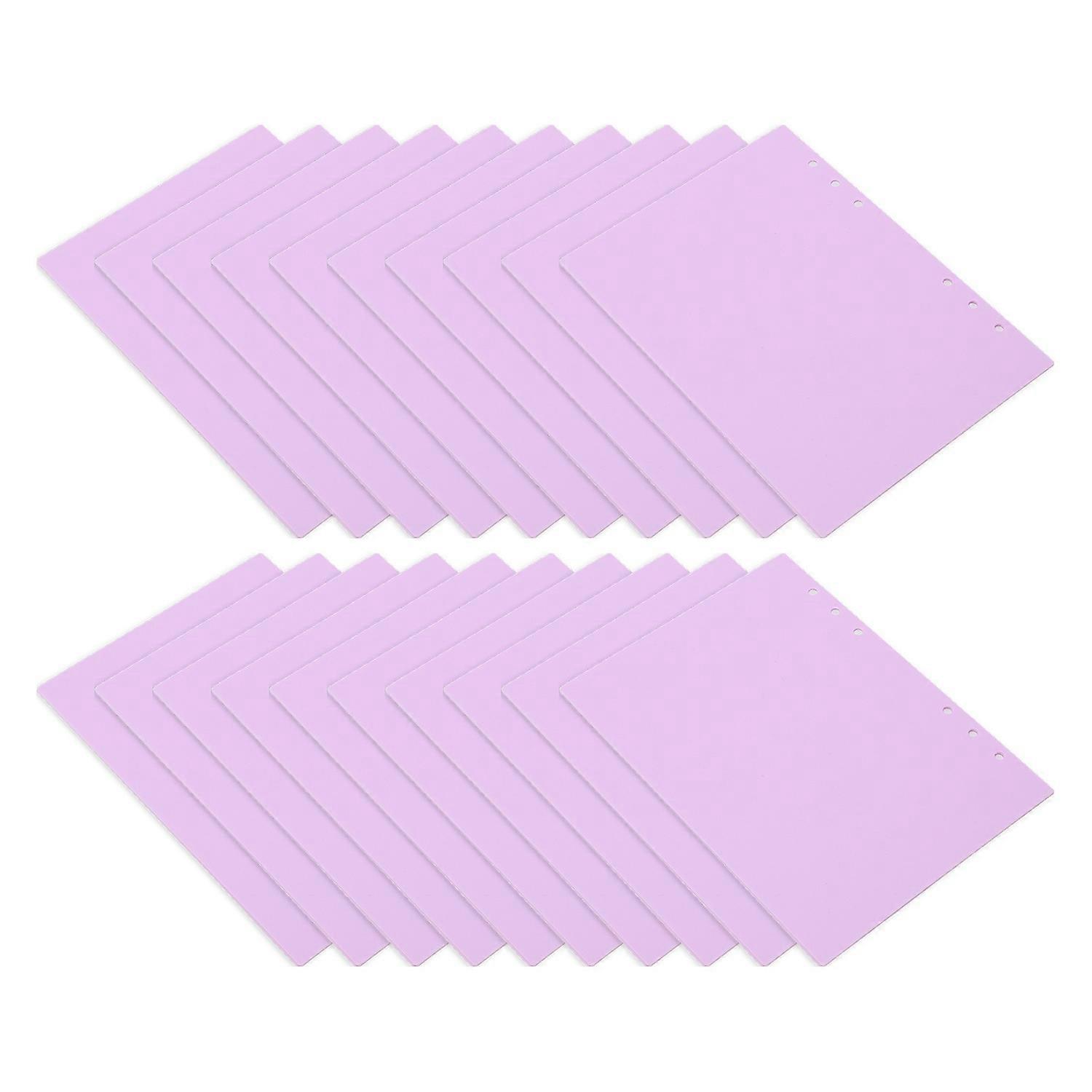 20PCS 6 Ring Binder Cover Colorful Translucent Frosted Detachable PP A5 Binder Cover for Notebook Ta