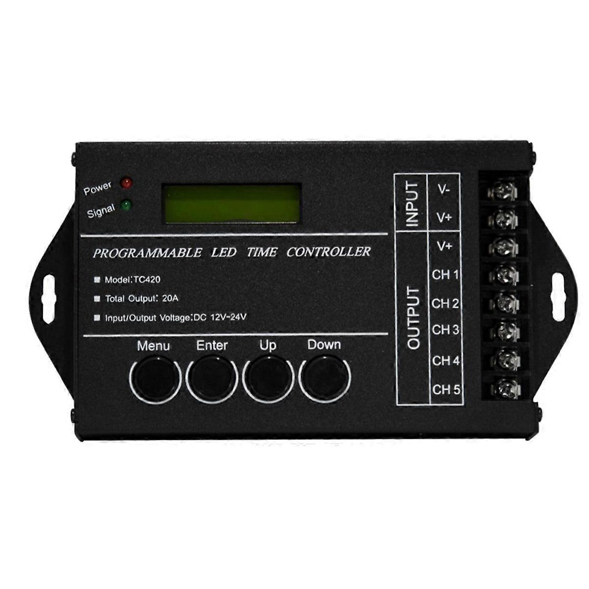 DC12V 24V Programmable 5CH RGB Led Strip Light Time Controller Dimmer Used in Aquariums, Fish Tank,