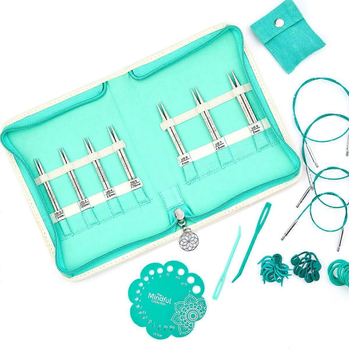 Knitpro Knitting Pin Set Circular Interchangeable The Mindful Collection Grace 10cm