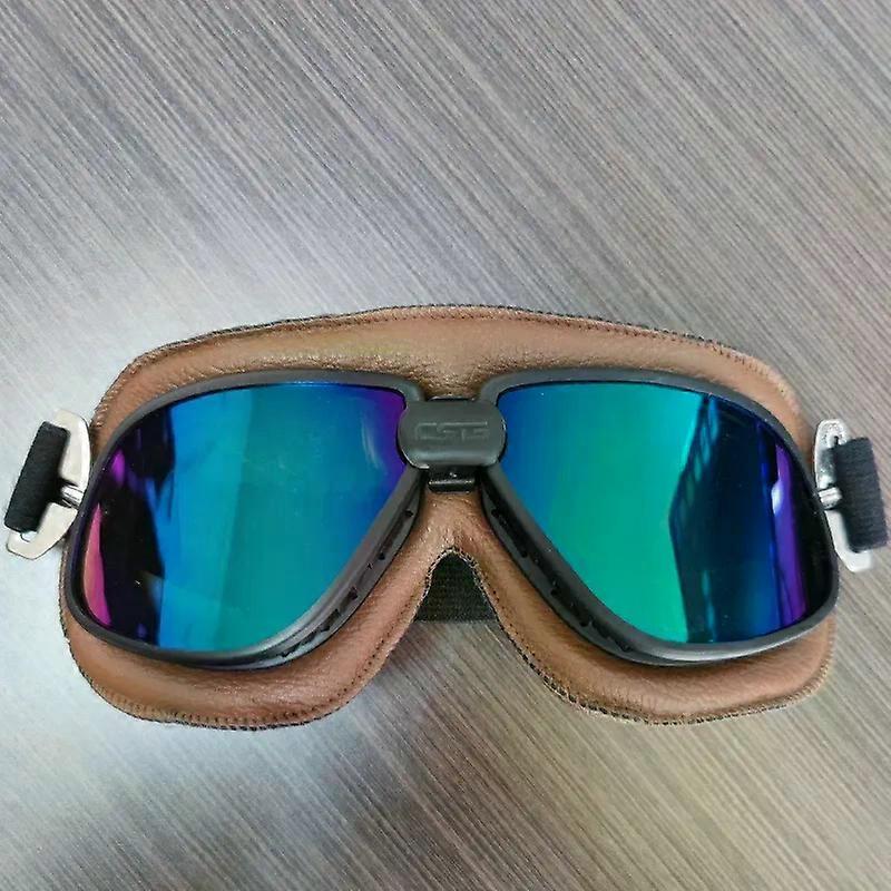 2025 משקפי עור בסגנון החדש ביותר משקפי אופנוע וינטאג 'משקפי אופנוע וינטאג 'משקפי קסדת סילון רטרו