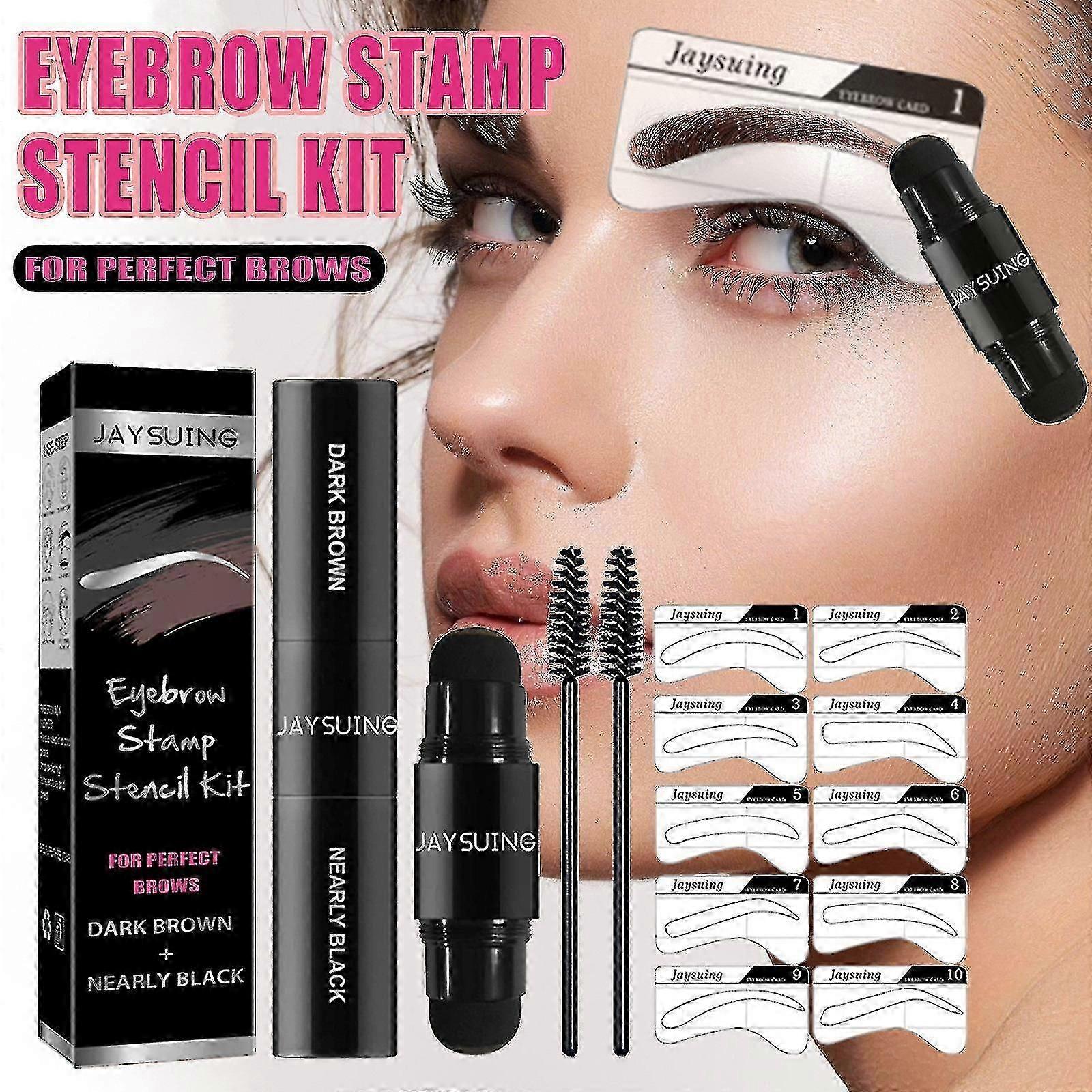 Jaysuing Eyebrow Printing Set Lazy Makeup Eyebrow Printing Eyebrow Cream Hairline Waterproof Non-smudge Natural Eyebrow Cream |