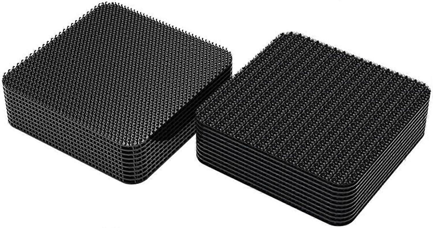 10 Pairs Double Sided Scratch, Double Sided Scratch Sticker, Black Square Self Adhesive Tape, Scratch Adhesive Tape, Self-adhesive Fastener, for House