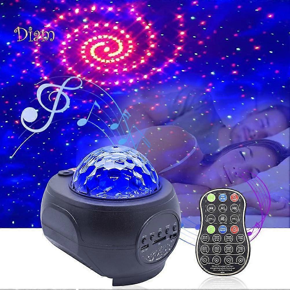 CO&LO Starry Sky Water Wave Bluetooth Voice Control LED Night Light Projector Lamp