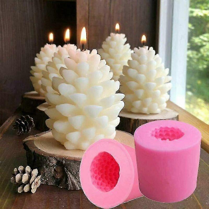 3d Christmas Pine Cone Silicone Candlee Molds Molds Diy Making Soap Mould
