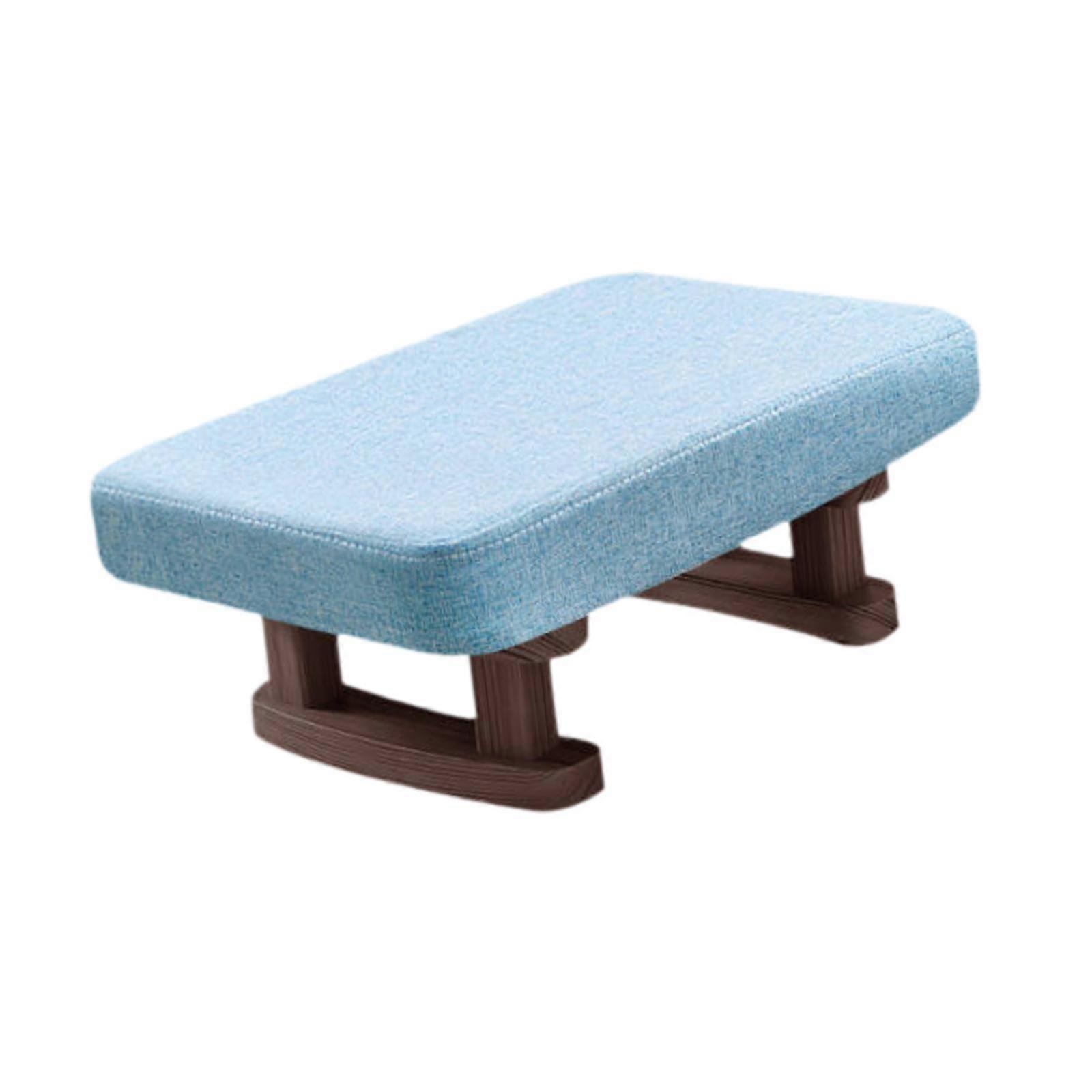 Small Low Ottoman Rectangle Short Step Stool 16x12x7inch Soft Comfortable
