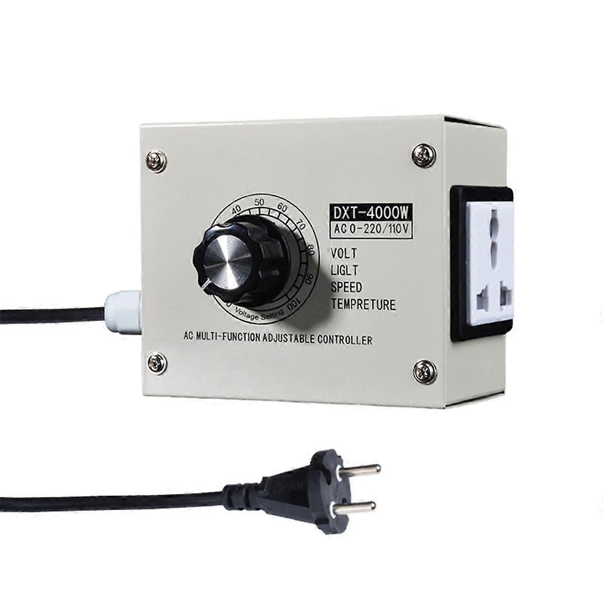 Adjustable Voltage Regulator 4000W SCR Adjustable Dimmer Speed Temperature Stepless Variable Speed
