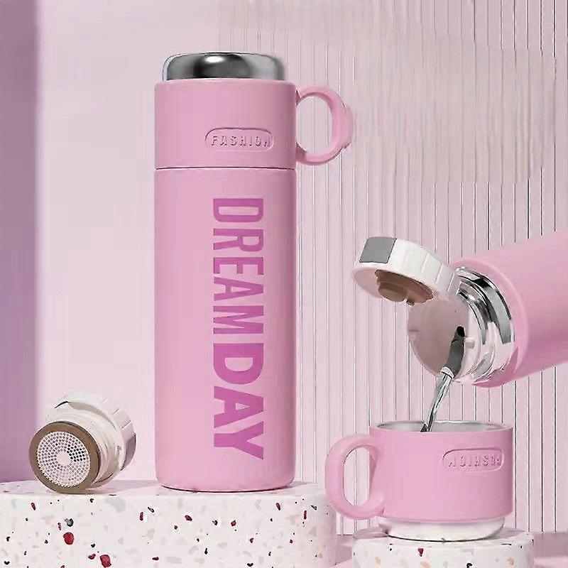 17oz/500ml Insulated Water Bottles,316 Stainless Steel Leakproof Thermos BPA Free-Pink