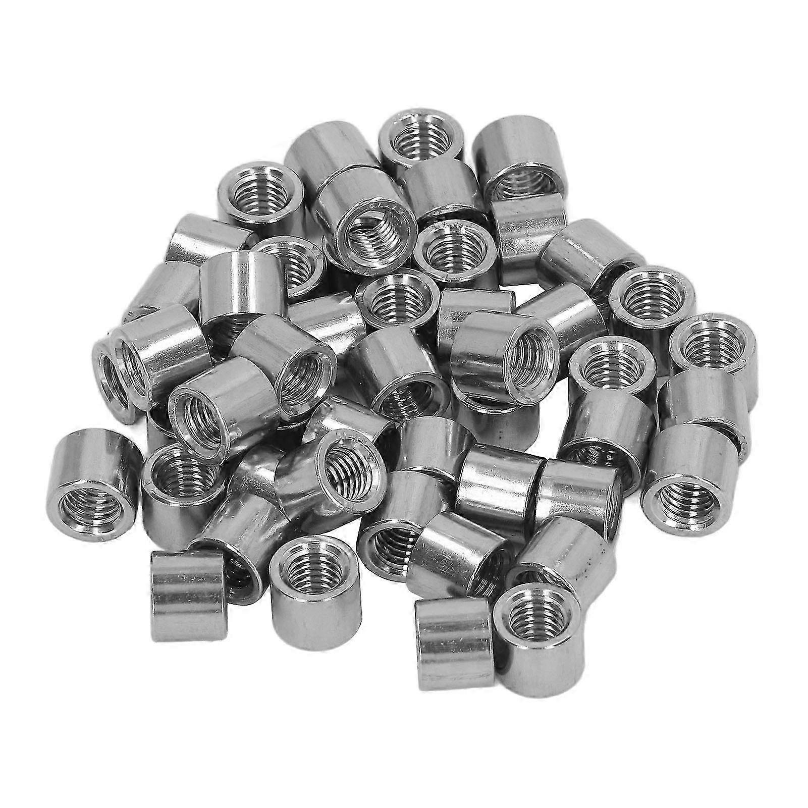 50Pcs M8 Female Thread Coupling Nut Sturdy Portable Stainless Steel Maintenance Thread Coupling Nut Kit
