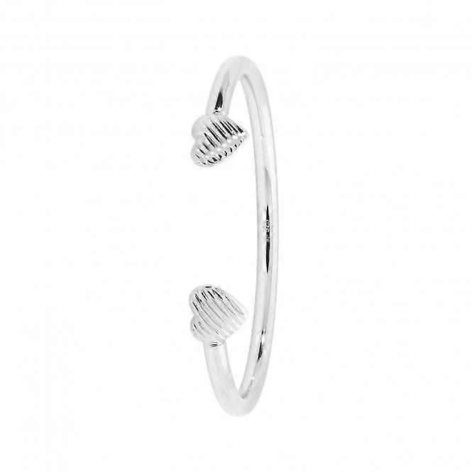 Acotis Silver Bangle Double Heart Baby G4337
