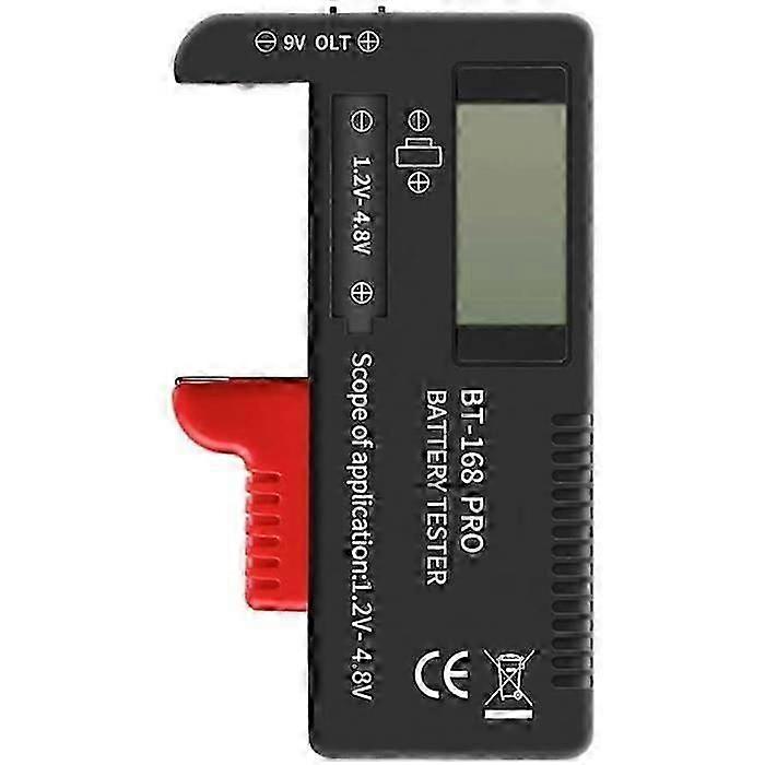 Digital Battery Tester - High Precision - LCD Display - Compatible with AA, AAA, 9V, C, D