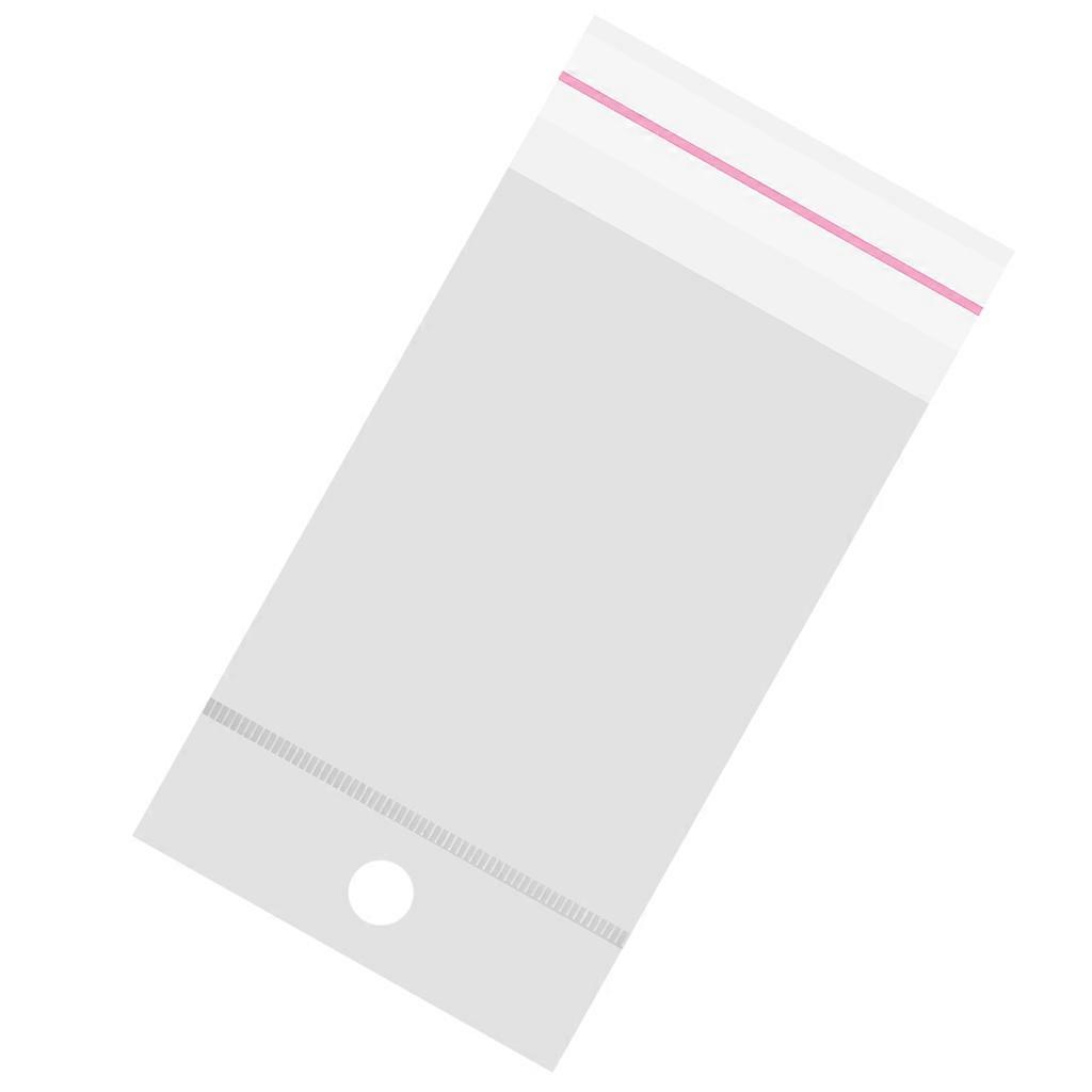 100 Pcs Clear Plastic Packaging Bag Zippered OPP Bag -