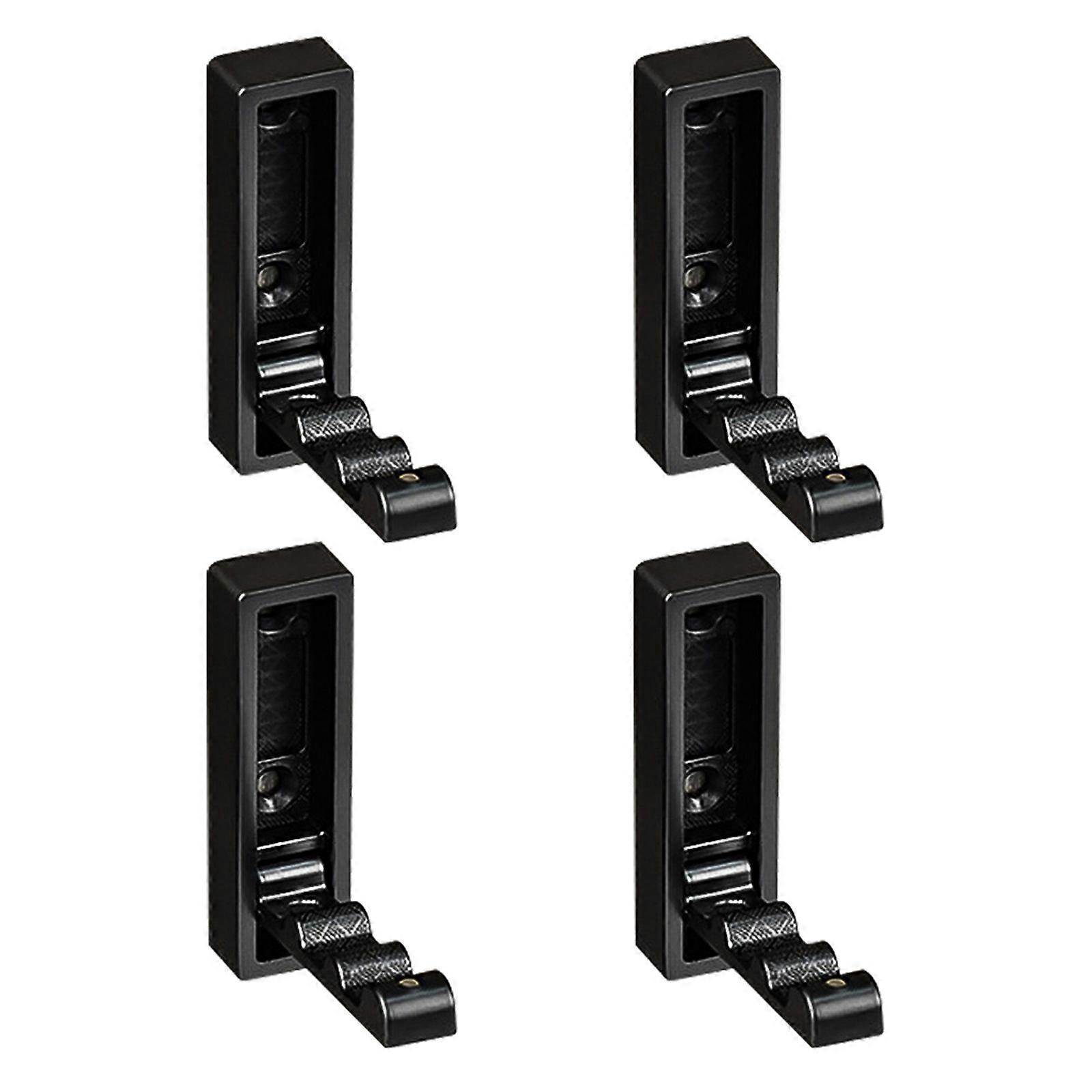 4Pcs Folding hook for Wall Elegant Retractable hook Foldable Wall Mounted hook Simple to Use for Hat Robes & Towels Matt black