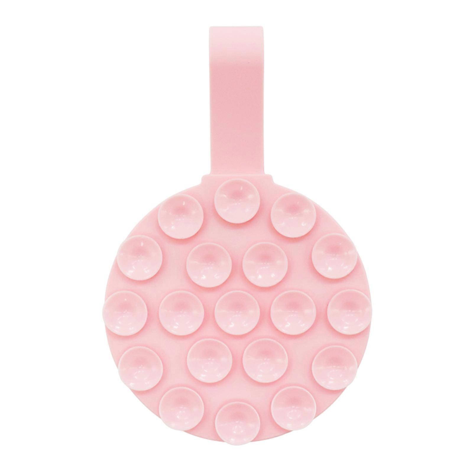Multiple Scene Silicone Suction Cup Phone Holder Rack With Magnetic Suction For Handsfree Operations Enhancing Stability Pink