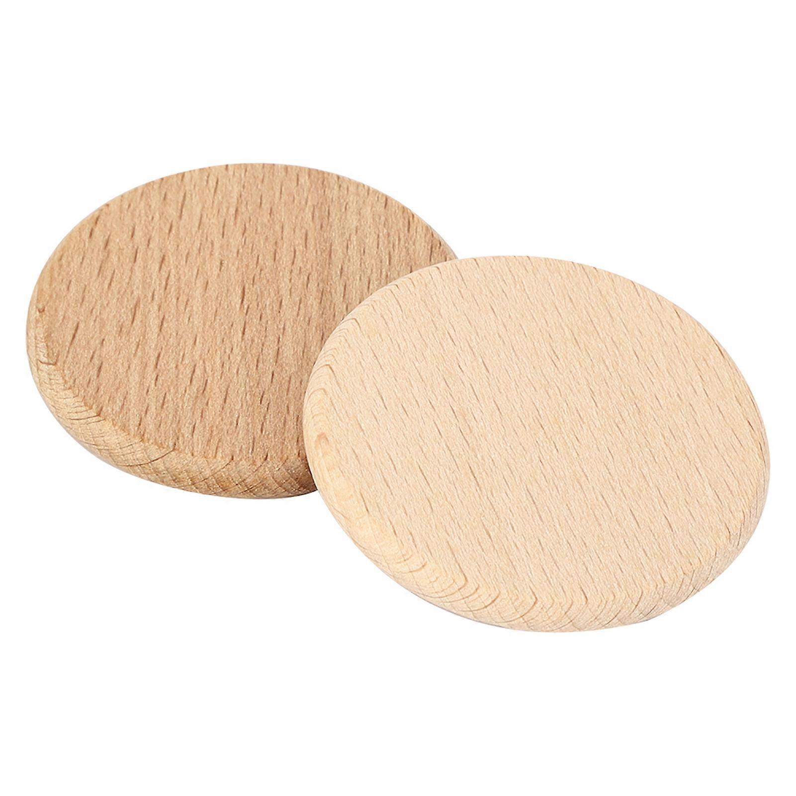 50pcs Blank Round Wood Slices Beech Chips No Hole Handmade DIY Decoration Accessories (6cm)