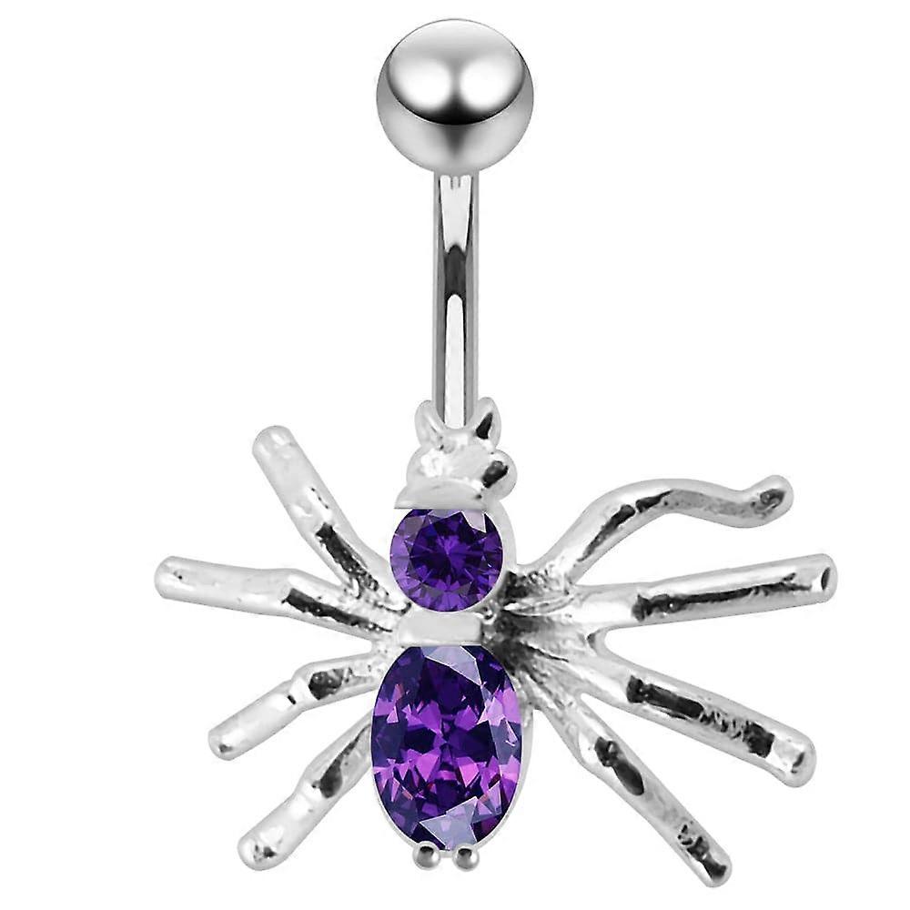 Jewelled Spider Non-moving Belly Ring