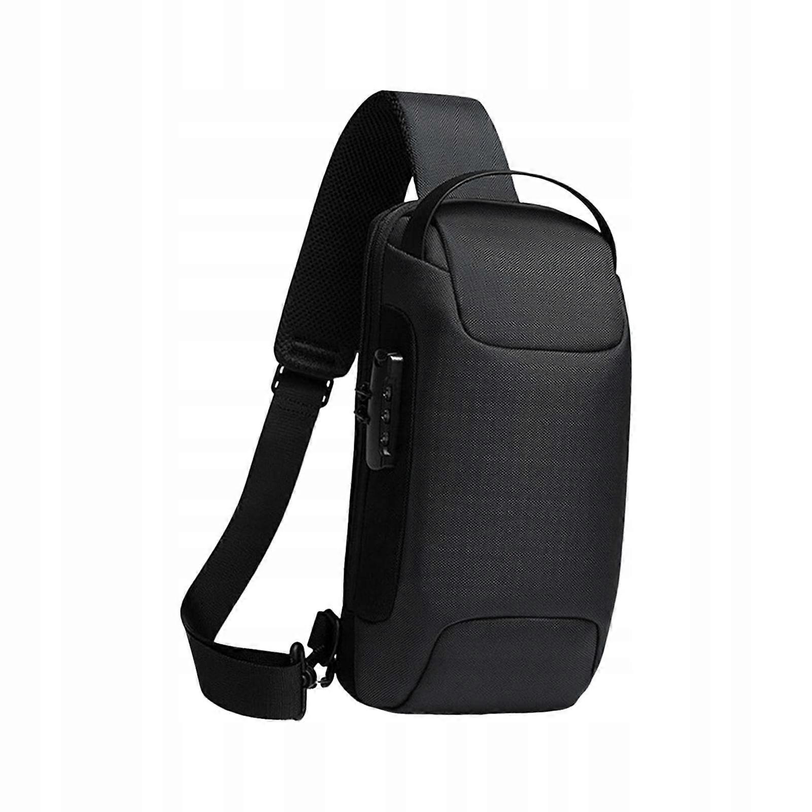 Waist Bag Shoulder Bag With Usb Charging Port Lock Code, Colorless