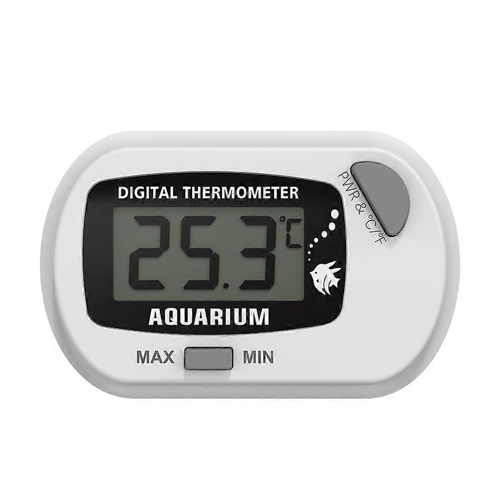 Aquarium Thermometer with Adhesive Hygrometer, Max/Min LCD Screen for Reptiles, Accurate Temperature and Humidity Monitoring