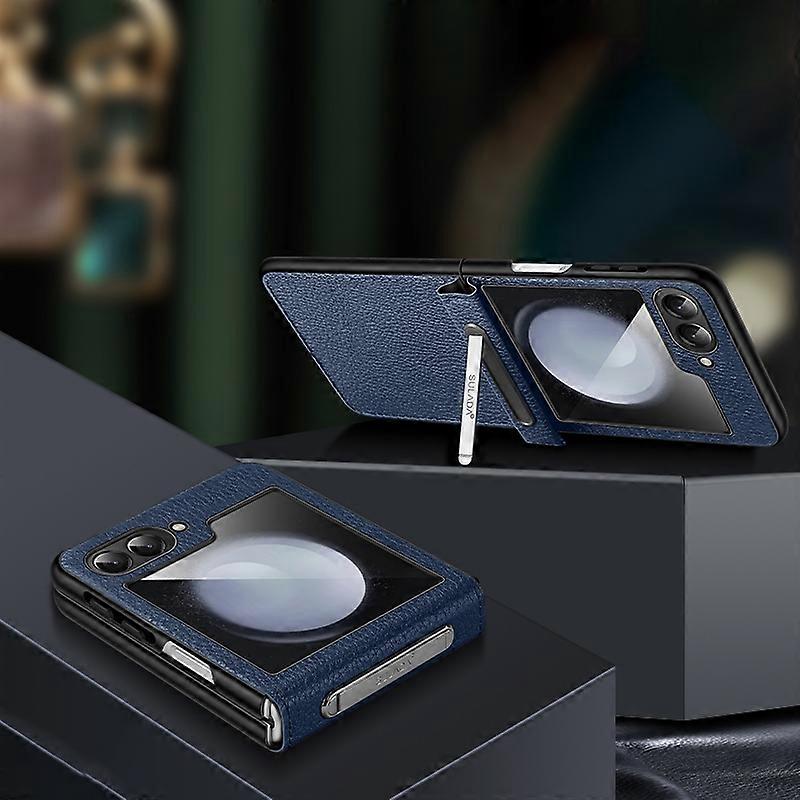 SULADA Invisible Bracket Leather Back Cover Phone Case