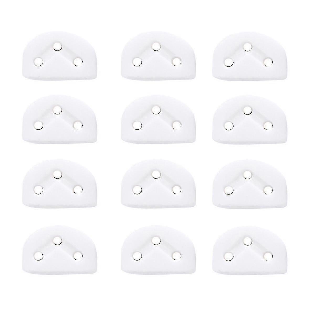 12pcs Classical Guitar Rollers String Trees Retainer Guides Guitar String Locks Nut Block Clamp, Wh