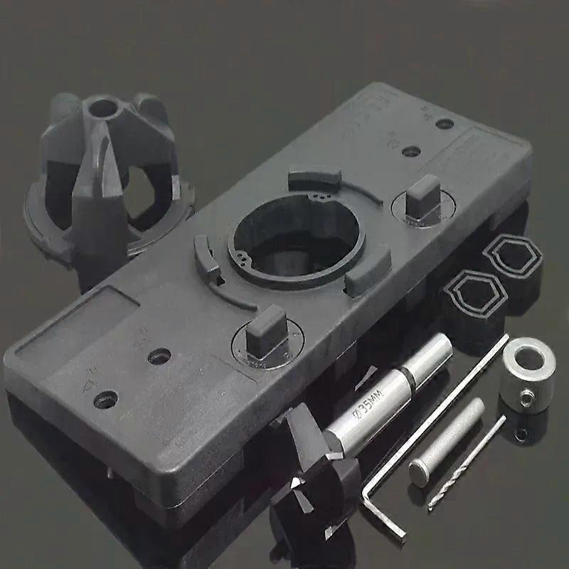35MM Concealed Hole Positioning Hole Saw Woodworking Installation Cabinet Wardrobe Door Hinge Jig Fixed Drilling DIY Tool Guide