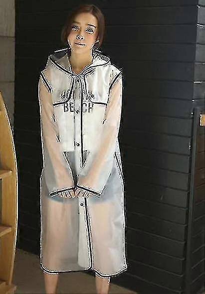 Femme's Transparent Eva Plastic Raincoat