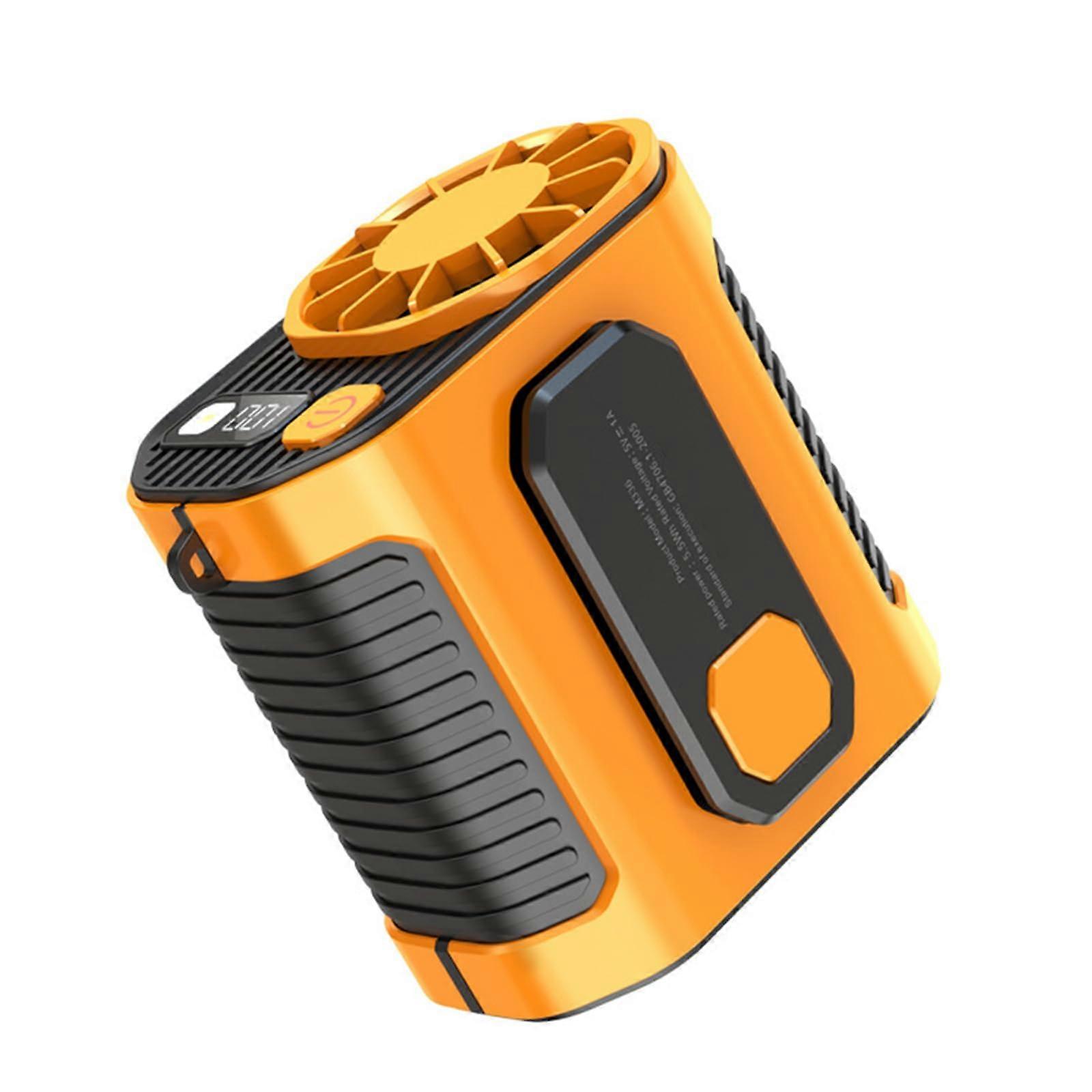 Portable Outdoor Waist Fan Bladeless USB Rechargeable LED Digital Display Compact