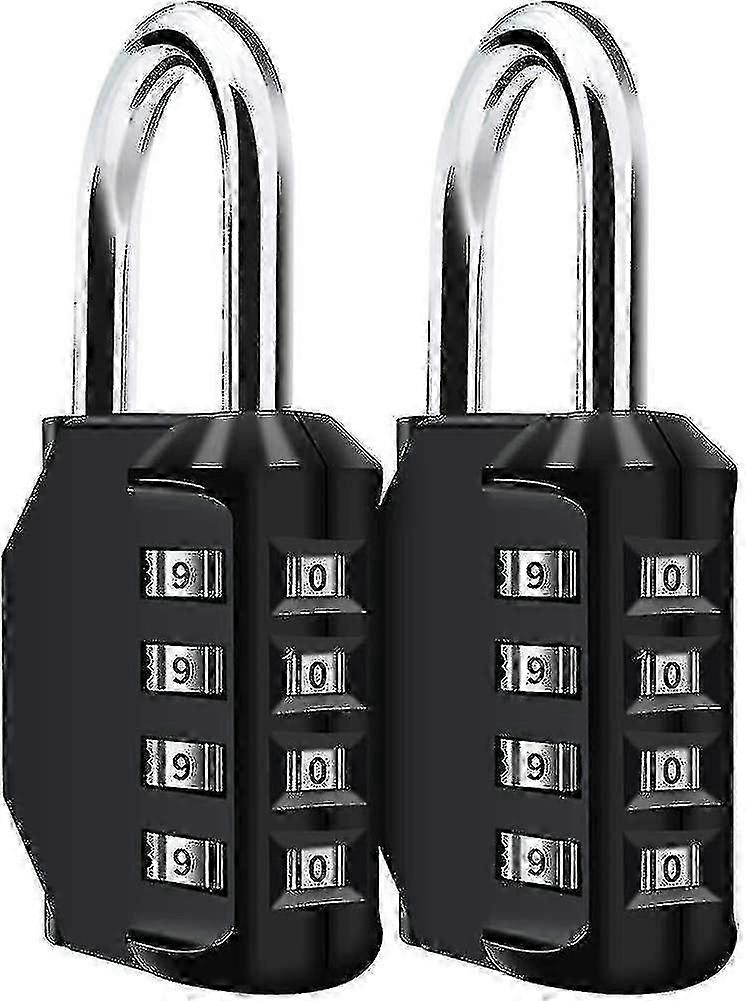 Padlock Combination Lock Pack Of 2 4-digit Combination Lock, Padlock