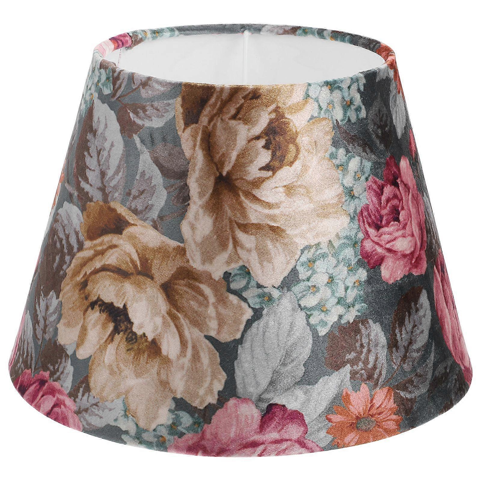 1pc Flower Pattern Lampshade Decorative Lamp Cover Table Lamp Cover Accessory