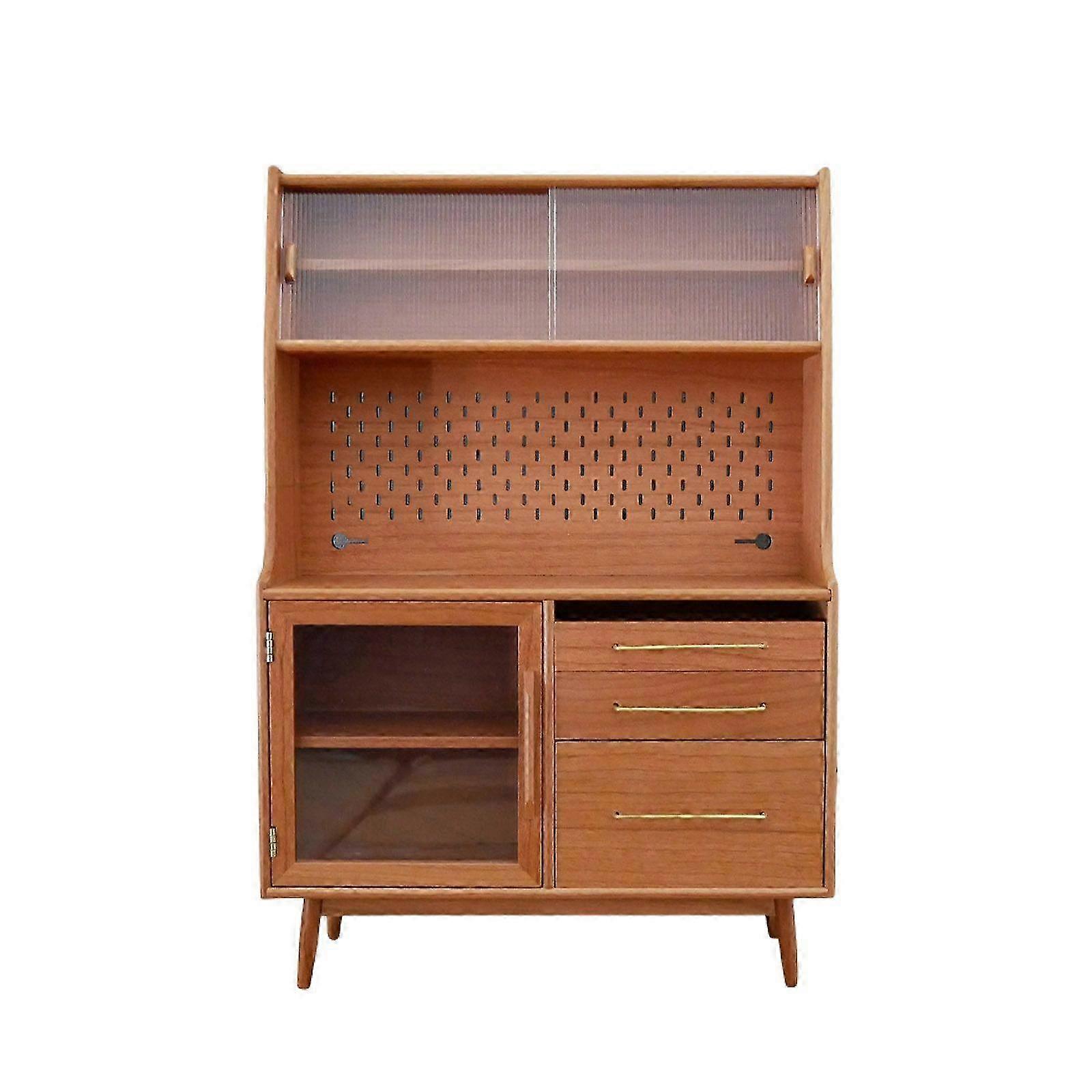 Red cherry wood Sideboard Cabinet 1/6 Scale Furniture Storage Cabinet Mini