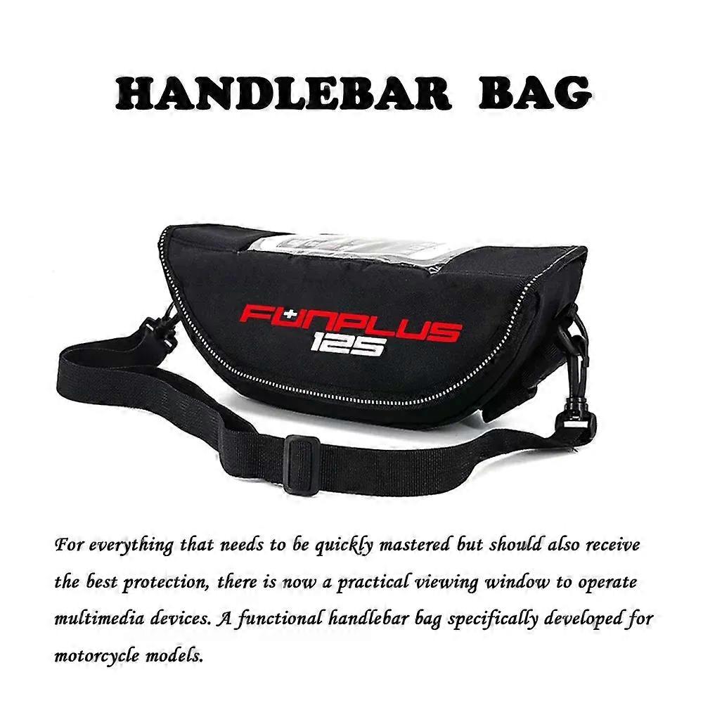 Motorcycle handlebar navigation bag for Macbor Fun Plus 125 Fun125 Plus125 handlebar storage bag dustproof and waterproof-(B
