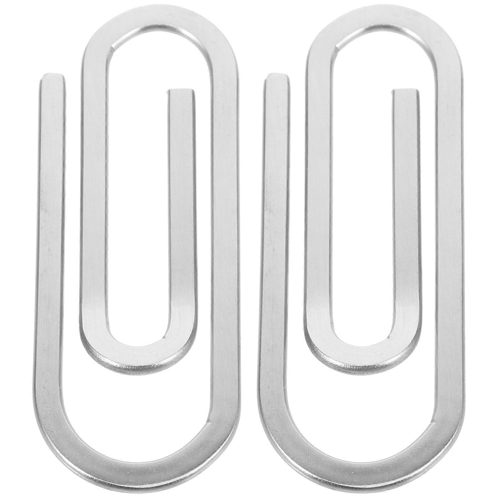 Efficient Cash Management Tool, Stainless Steel Money Clip with Modern Aesthetic