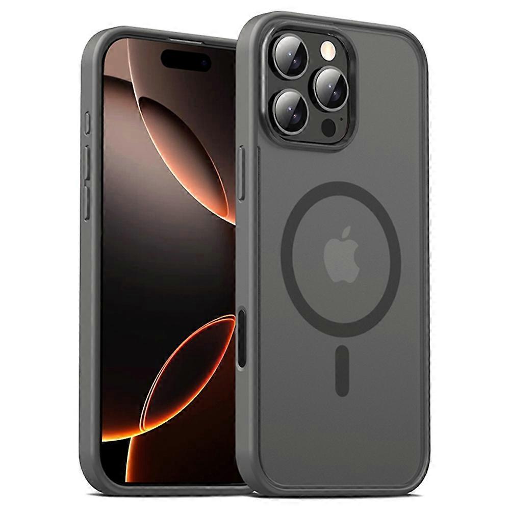 IPAKY For iPhone 16 Pro Max Magnetic Case Shockproof TPU+PC Matte Phone Back Cover