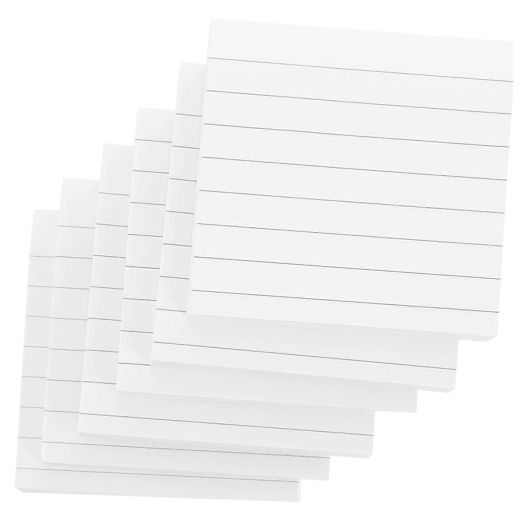 10pcs Lined Sticky Memo Pads Self-Adhesive Notepad 3x3 inches for School Diary Planner Sticky Notes Set