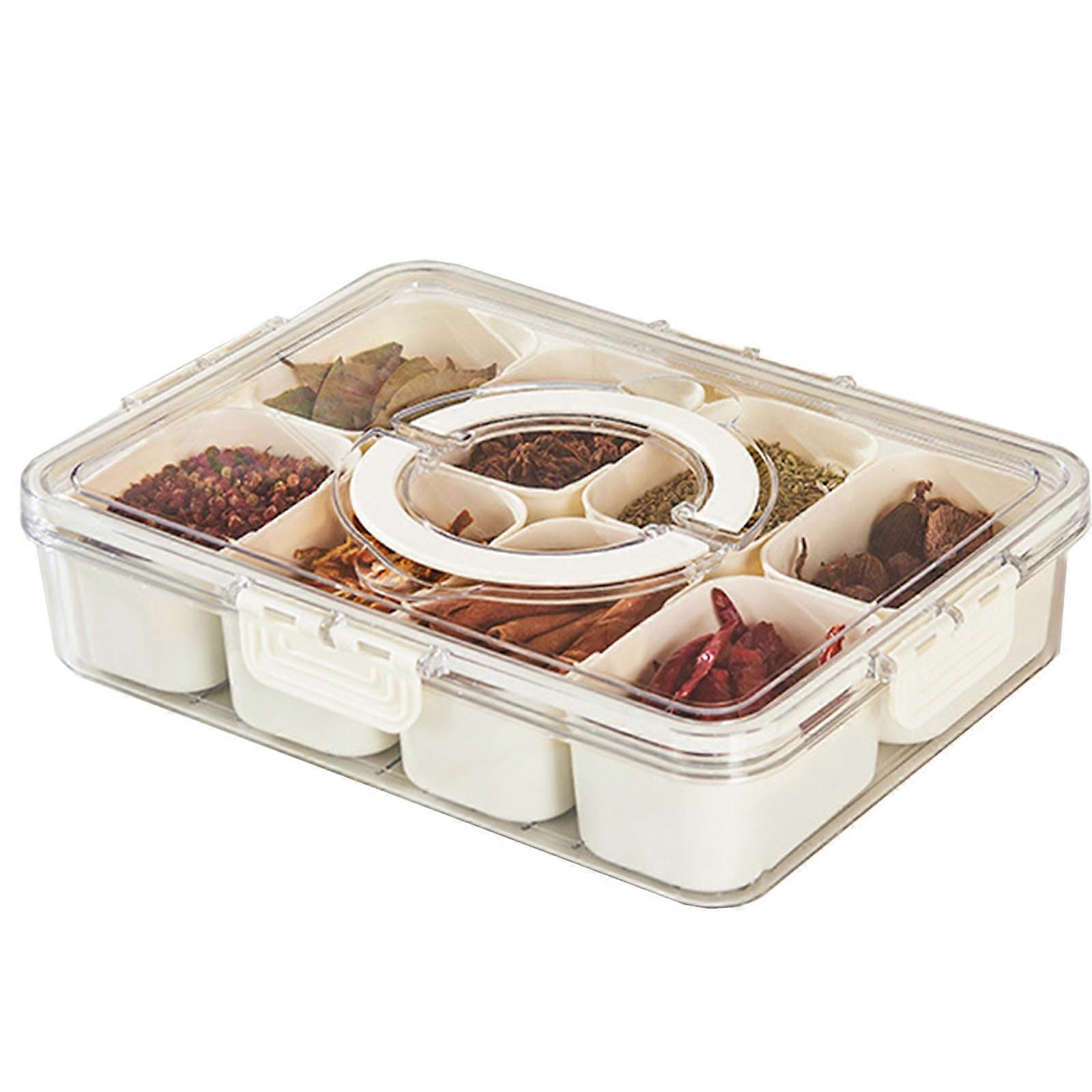 Convenient Charcuterie Container with Lid and Handle Keep Your Snacks Freshes and Organized Divideds Serving Tray Travel