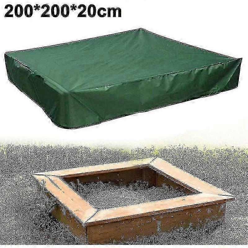 غطاء رمل مقاوم للماء ، قماش القنب رمل ، غطاء رمل لعبة - أخضر 120X120X20 سم