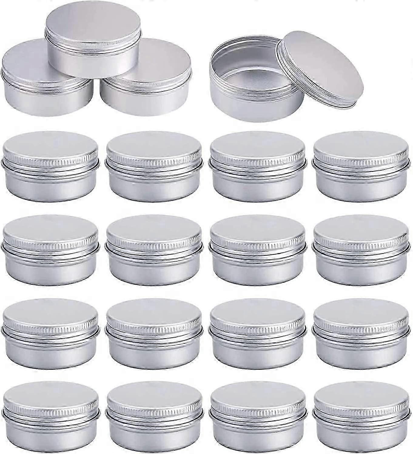 20pcs Aluminium Tin Jars 15ml - Cosmetics Containers