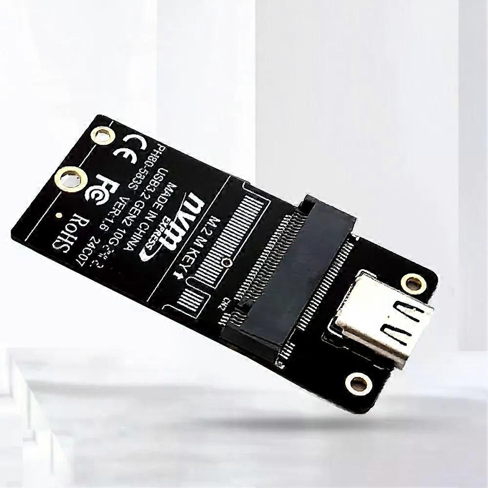 M2 To Type-C HDD Case Adapter Board NVME Hard Disk Enclosure Adapter Card USB32 10Gbps Support 2230 2242 2260 2280 Size SSD