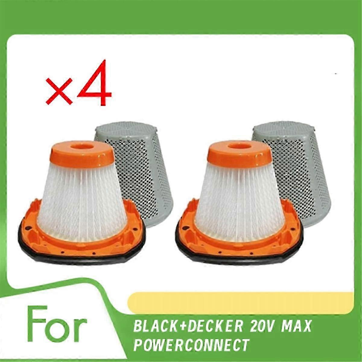 4PCS Filter Replacement for BLACK+DECKER 20V MAX POWERCONNECT Handheld Vacuum Cleaner Model BCHV001C
