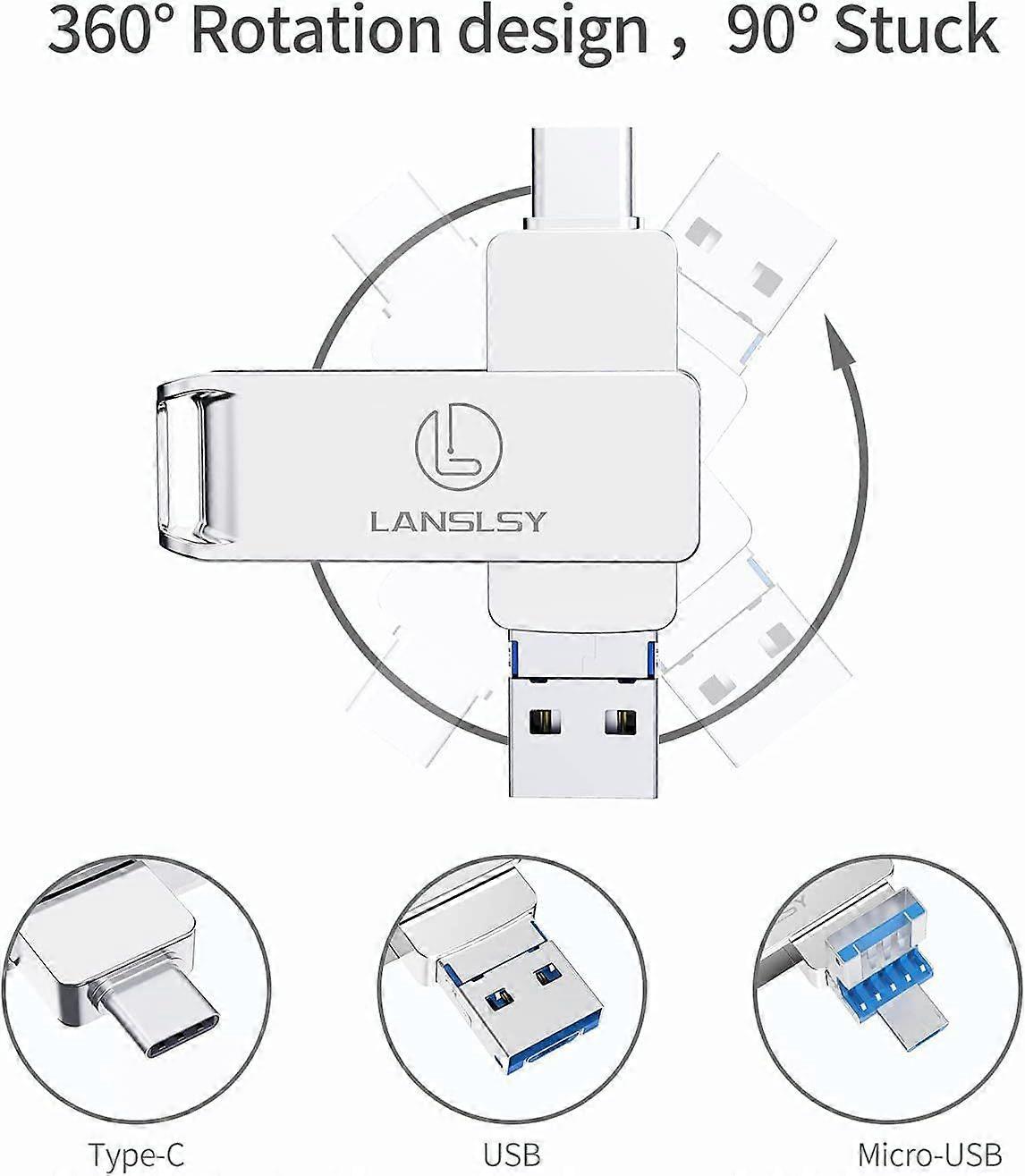 2025 Latest Model  USB C Flash Drive 128GB Memory Stick USB 3.0 Type C Flash