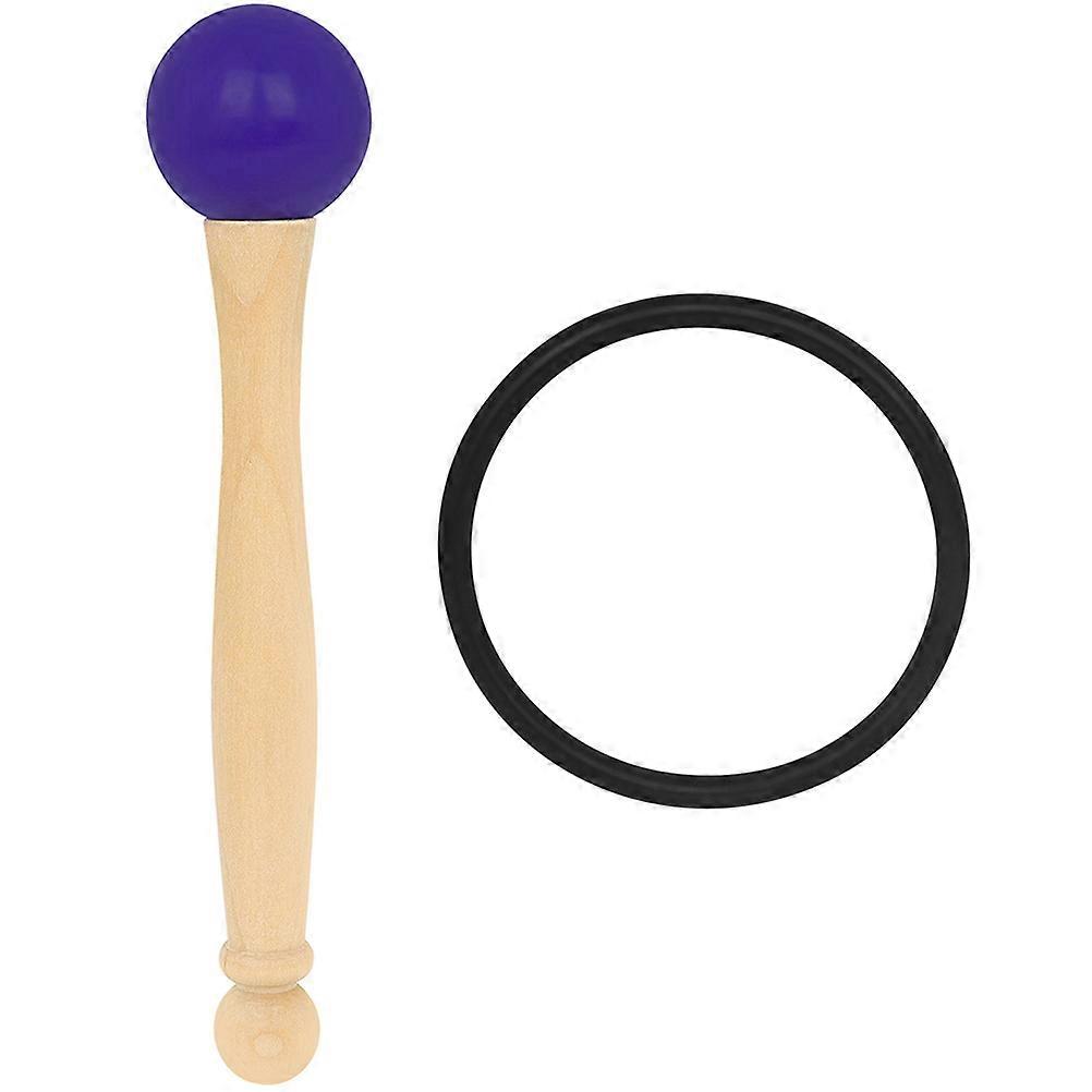 Crystal Singing Bowl Mallet with Foldable Elastic Rubber Ring and Wooden Handle for Bowls – Easy to Use Meditation Accessory for Ambient Sound